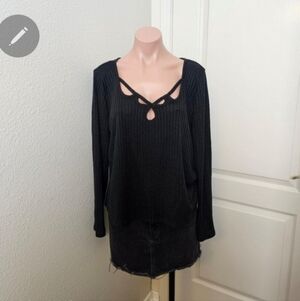 Torrid Black Long Sleeve Top
